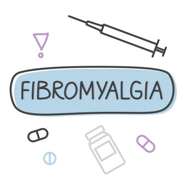 Fibromiyalji hastalığı konsepti- vektör çizimi
