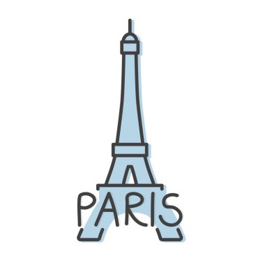 Paris kavramının sembolü - vektör illüstrasyonu