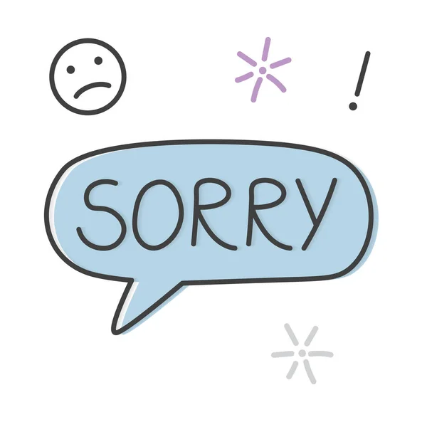 Sorry Word Concept Vector Illustration — Stock Vector