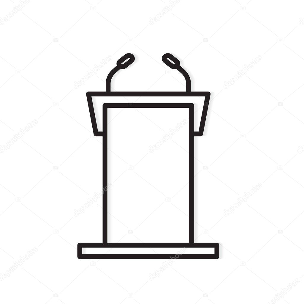 speech tribune icon - vector illustration