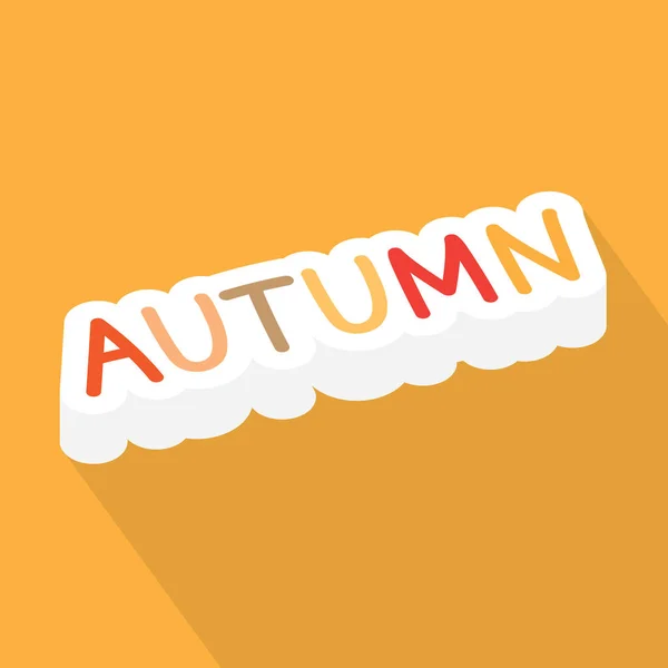 Mot Automne Concept Illustration Vectorielle — Image vectorielle