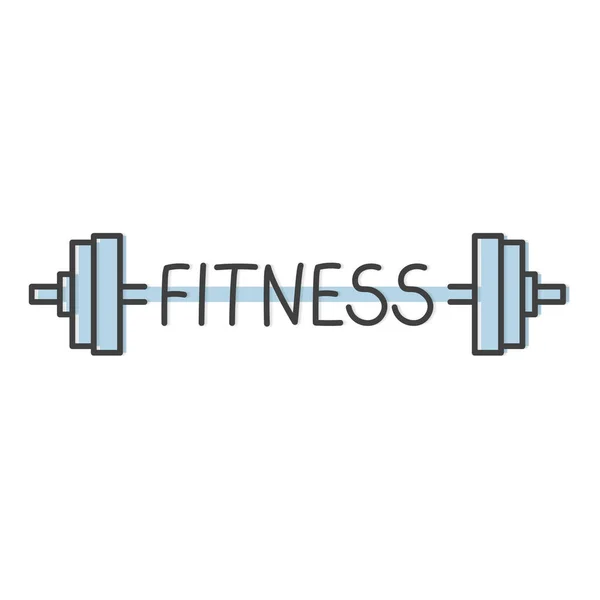 Fitness Word Barbells Έννοια Διανυσματική Απεικόνιση — Διανυσματικό Αρχείο