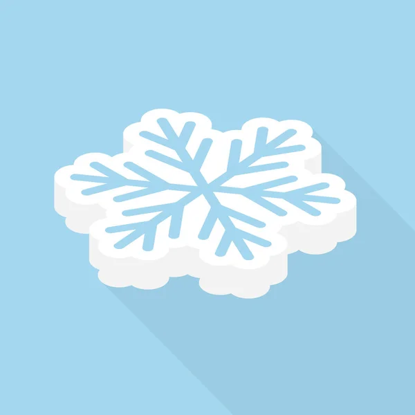 Illustrazione Icono Vettoriale Isometrica Del Fiocco Neve Natale — Vettoriale Stock