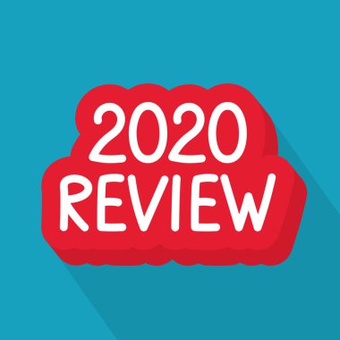2020 yıllık inceleme kavramı - vektör illüstrasyonu