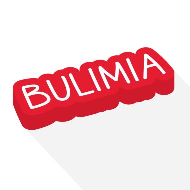 bulimia kelime kavramı - vektör illüstrasyonu