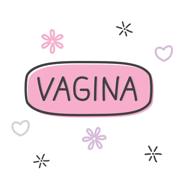 Vagina Word Concept Vector Illustration — Stockvektor