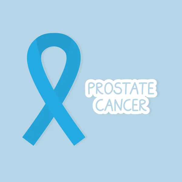 前立腺がんと青いリボンの概念 ベクトル図 — ストックベクタ