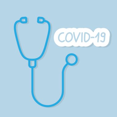 COVID-19, koronavirüs hastalığı konsepti - vektör illüstrasyonu