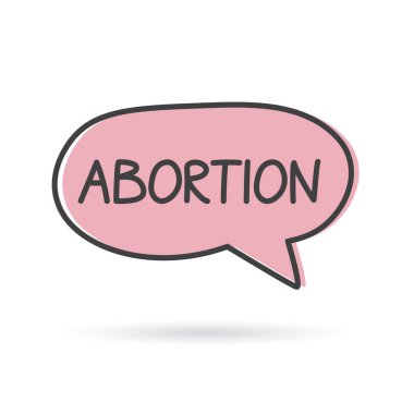 kürtaj sözcük kavramı - vektör illüstrasyonu