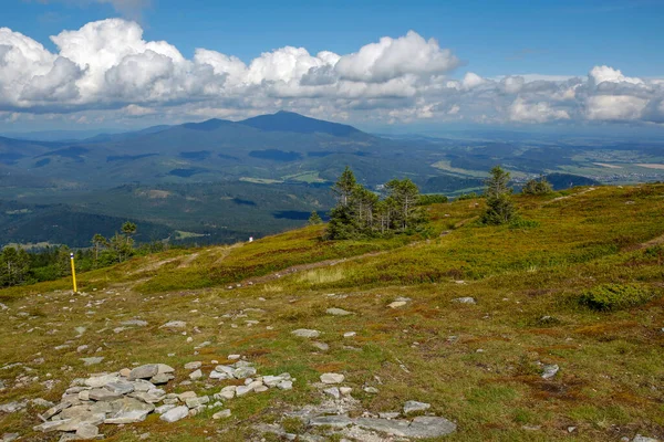 Blick Auf Babia Gora Vom Pilsko Gipfel Den Beskiden Polen — Stockfoto
