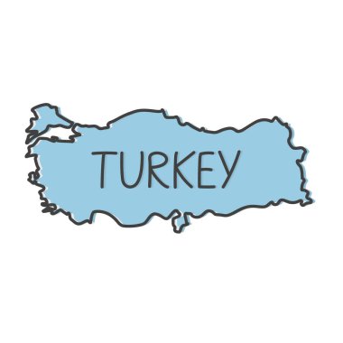 Türkiye haritası- vektör illüstrasyonunun özeti