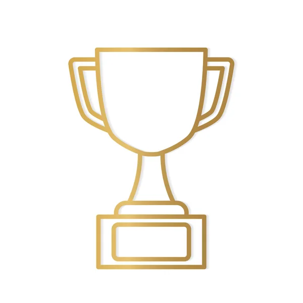 Goldener Siegerpokal Icon Vektor Illustration — Stockvektor
