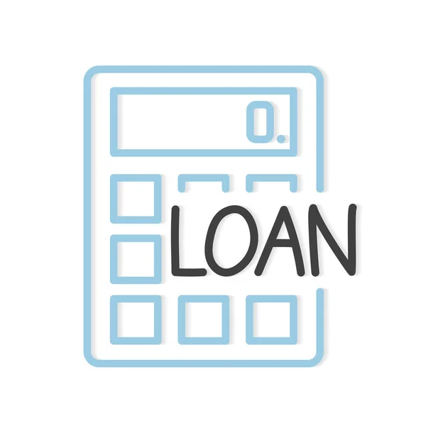 Loan Word Calculator Icon Vector Illustration — Stock Vector