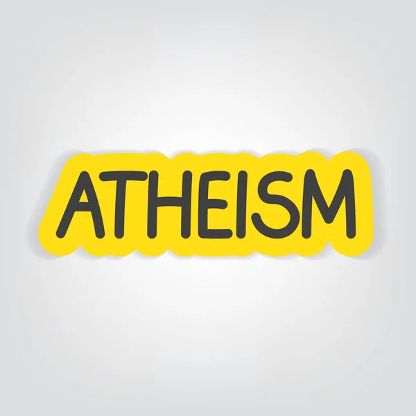 Ateizm Kelimesi Kavram Vektör Illüstrasyonu — Stok Vektör