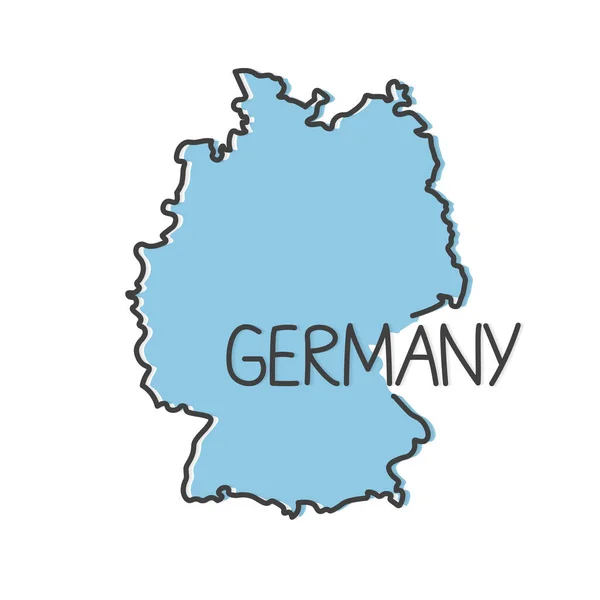 Kontur Tyskland Karta Vektor Illustration — Stock vektor