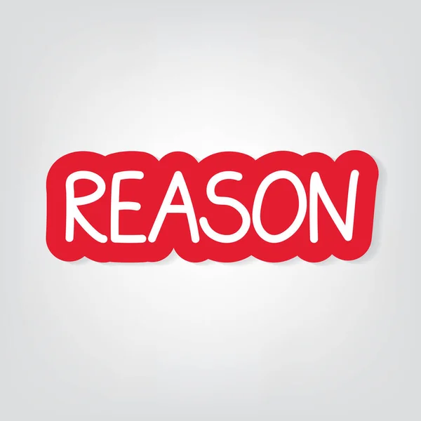 Reason Word Concept Vector Illustration — Stock Vector