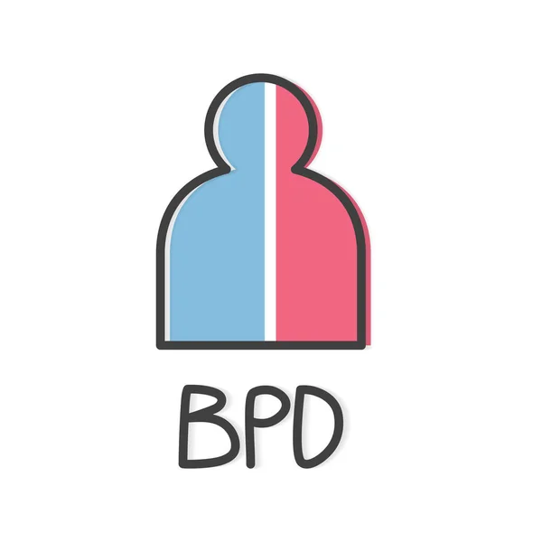 Bpd Borderline Personality Disorder Konzept Vektorillustration — Stockvektor