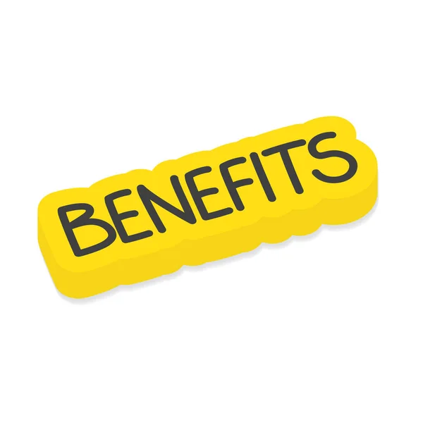 Benefits Word Concept Vector Illustration — Stock Vector