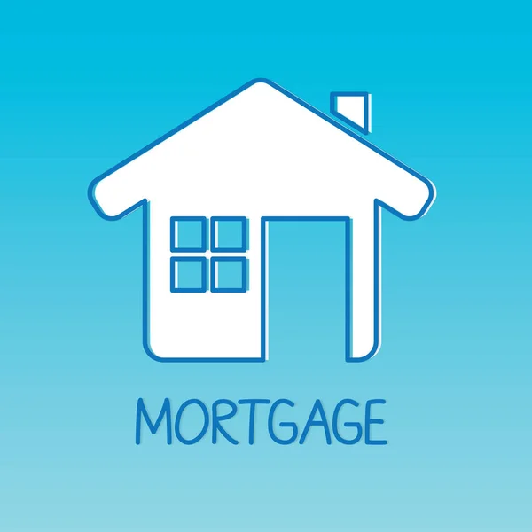 Mortgage Sözcüğü Simgesi Çizimi — Stok Vektör