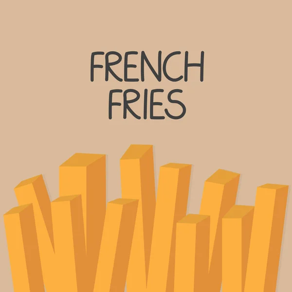 French Fries Icon Vector Illustration — Stock Vector