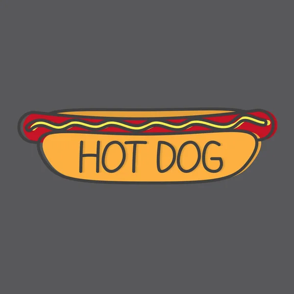 Hot Dog Icon Vektor Illustration — Stockvektor