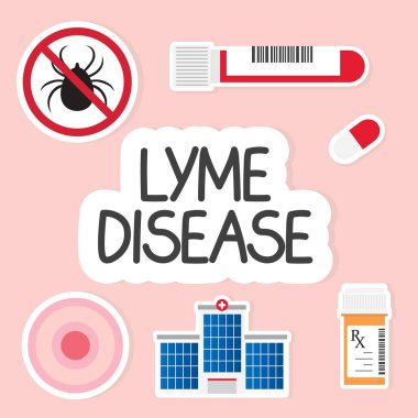 Lyme hastalığı konsepti - vektör çizimi