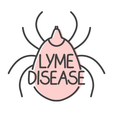 Lyme hastalığı konsepti - vektör çizimi