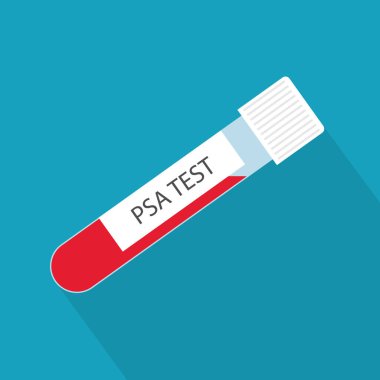 PSA (Prostat-Spesifik Antijen) kan testi tüpü-vektör çizimi