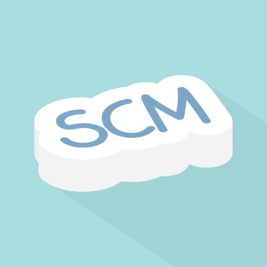 SCM (Tedarik Zinciri Yönetimi) iş konsepti - vektör illüstrasyonu