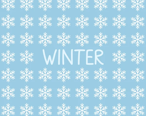 Χειμερινό Μοτίβο Νιφάδων Χιονιού Διανυσματική Απεικόνιση — Διανυσματικό Αρχείο