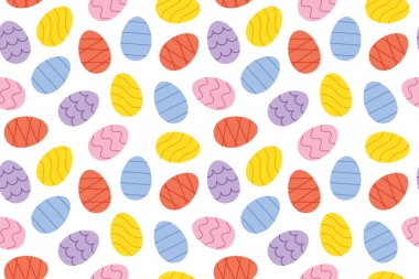 Renkli paskalya yumurtası ile kusursuz desen- vektör çizimi