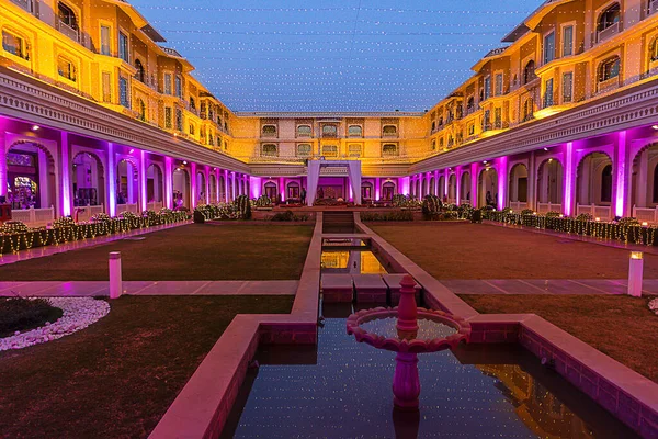 Jodhpur Rajastán India Enero 2019 Hermosa Decoración Boda Hotel Indana — Foto de Stock