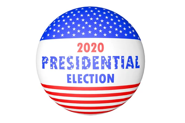 Insignia Las Elecciones Presidenciales 2020 Con Ilustración Diseño Bandera Americana — Foto de Stock