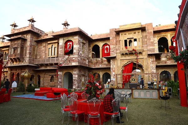 Jodhpur Rajasthan Indien Augusti 2020 Vackert Indiskt Kungligt Palats Dekorerat — Stockfoto