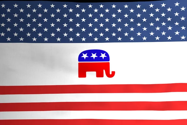 Ícone Emblema Elefante Partido Republicano Design Ilustração Bandeira Americana Eua — Fotografia de Stock