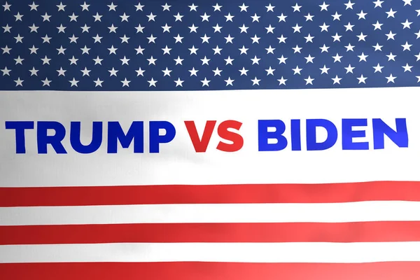 Trump Biden American Flag Illustration Two Candidates President Election 2020 — Stock Photo, Image