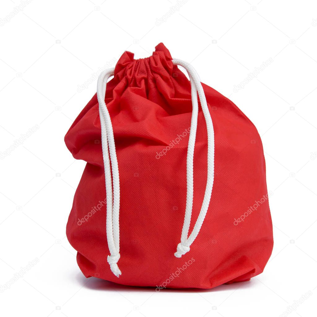 Red bag on white isolated background