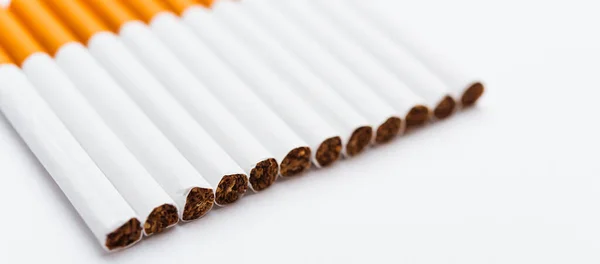 May World Tobacco Day Smoking Close Line Full Pile Cigarette — Stock fotografie