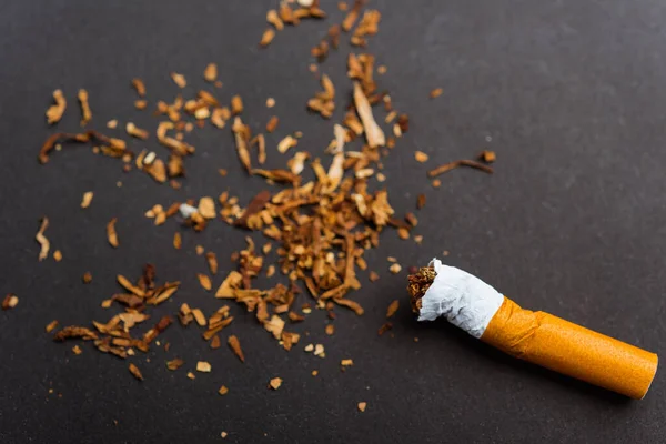 Mayıs Dünya Tütün Yok Günü Sigara Yok Kırık Sigara Yığınının — Stok fotoğraf