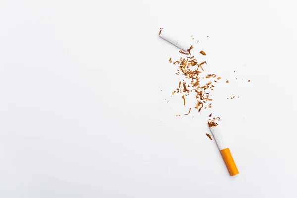 May World Tobacco Day Smoking Close Broken Pile Cigaretové Nebo — Stock fotografie