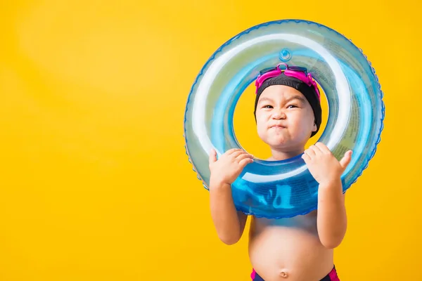 Zomervakantie Concept Portret Aziatisch Gelukkig Schattig Kind Jongen Dragen Bril — Stockfoto
