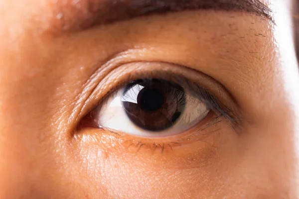 Nahaufnahme Detail Makro Der Iris Augenbraue Oder Augen Asiatische Junge — Stockfoto