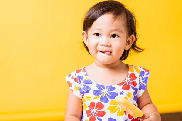Happy Portrait Asian Baby Kid Cute Little Girl Attractive Laugh — Stok fotoğraf