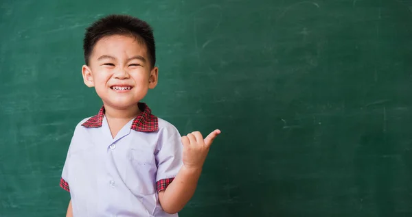 Zpátky Školy Šťastný Asijské Legrační Roztomilý Malý Kluk Mateřské Školky — Stock fotografie