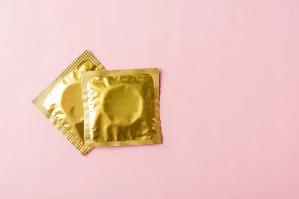 World Sexual Health Aids Day Top View Flat Lay Condom — Stock Photo, Image