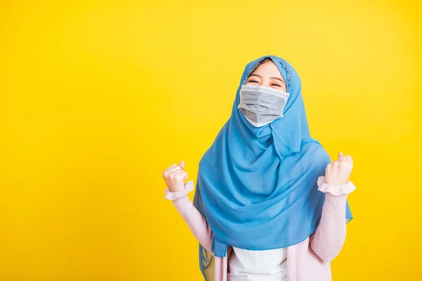 Árabe Musulmán Asiático Retrato Mujer Joven Hermosa Feliz Islam Usar — Foto de Stock