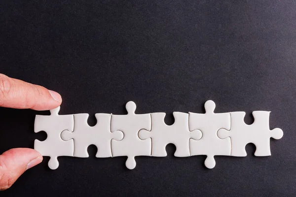 Draufsicht Flache Lage Der Hand Die Letzte Sechsteilige Weiße Papier — Stockfoto