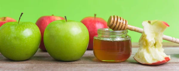 Hari Libur Yahudi Makanan Penutup Apple Rosh Hashanah Pada Foto — Stok Foto