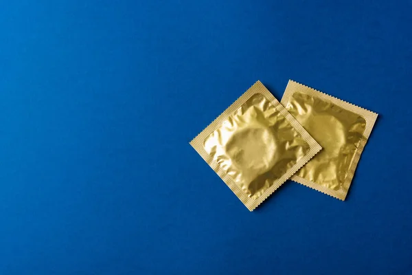 World Sexuell Hälsa Eller Aids Dag Ovanifrån Platt Låg Kondom — Stockfoto