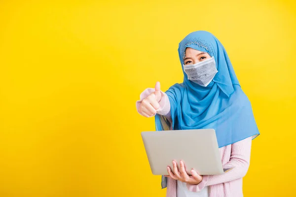 Árabe Musulmán Asiático Retrato Mujer Joven Hermosa Feliz Islam Religioso — Foto de Stock